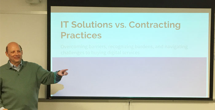 Mike Garland teaching at the George Washington University School of Business
